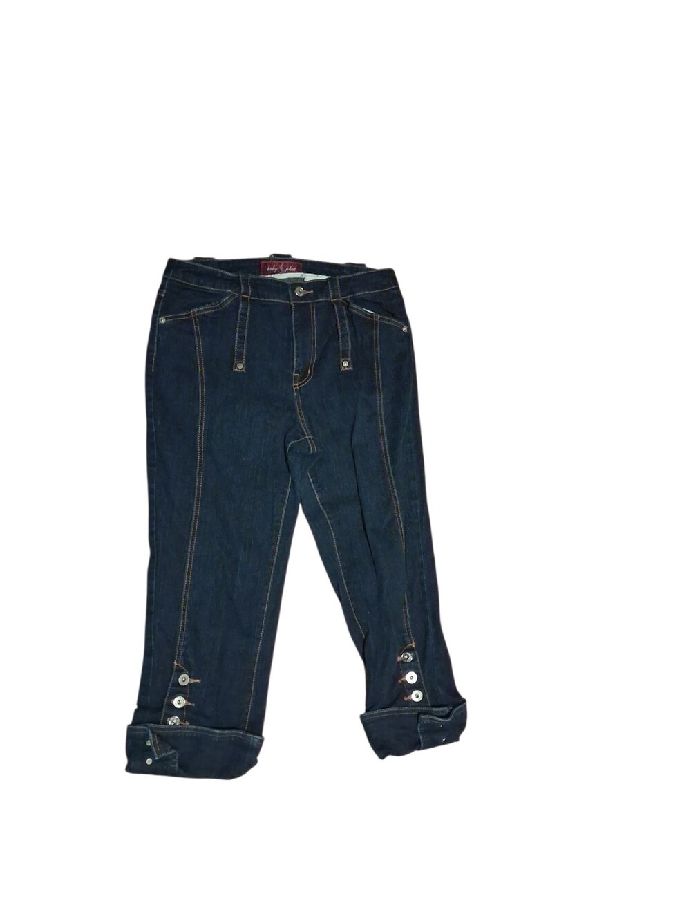 Vintage Y2K Baby Phat Capris Size 14 Cuffed Cat Logo Tuscan Mom Baddie Bratz